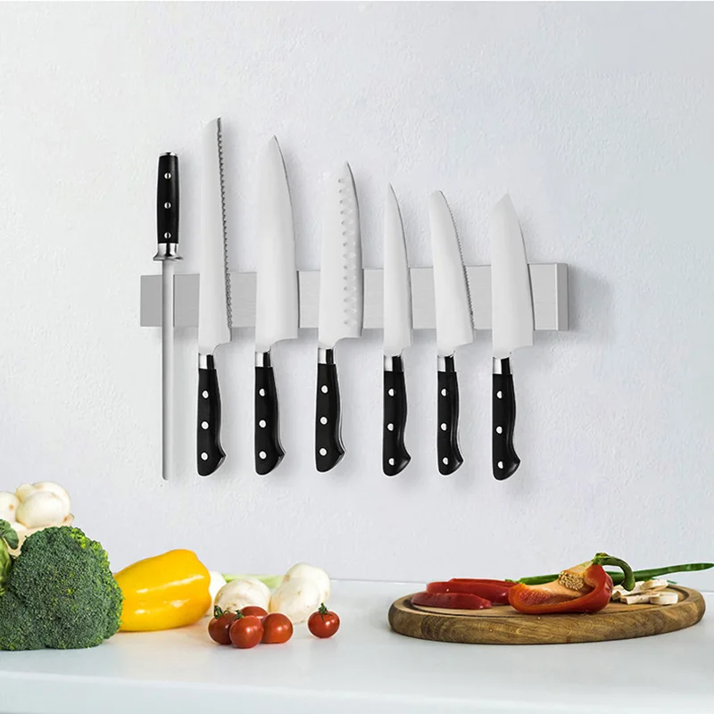Commercial Kitchen Knife Holder - Professional Magnetic Knife Strip Stainless Steel
