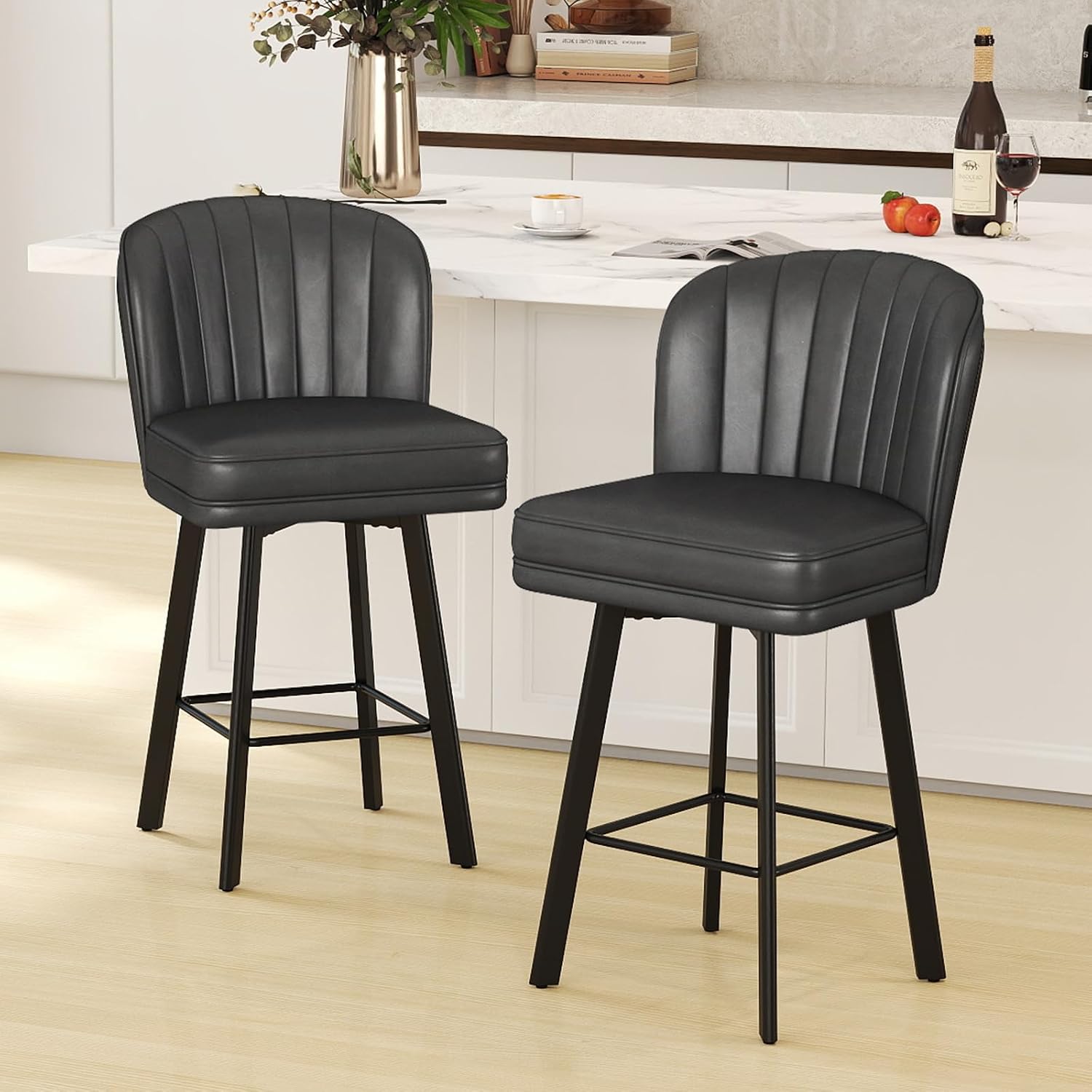 Commercial Kitchen Island - Modern Swivel Counter Height Bar Stools