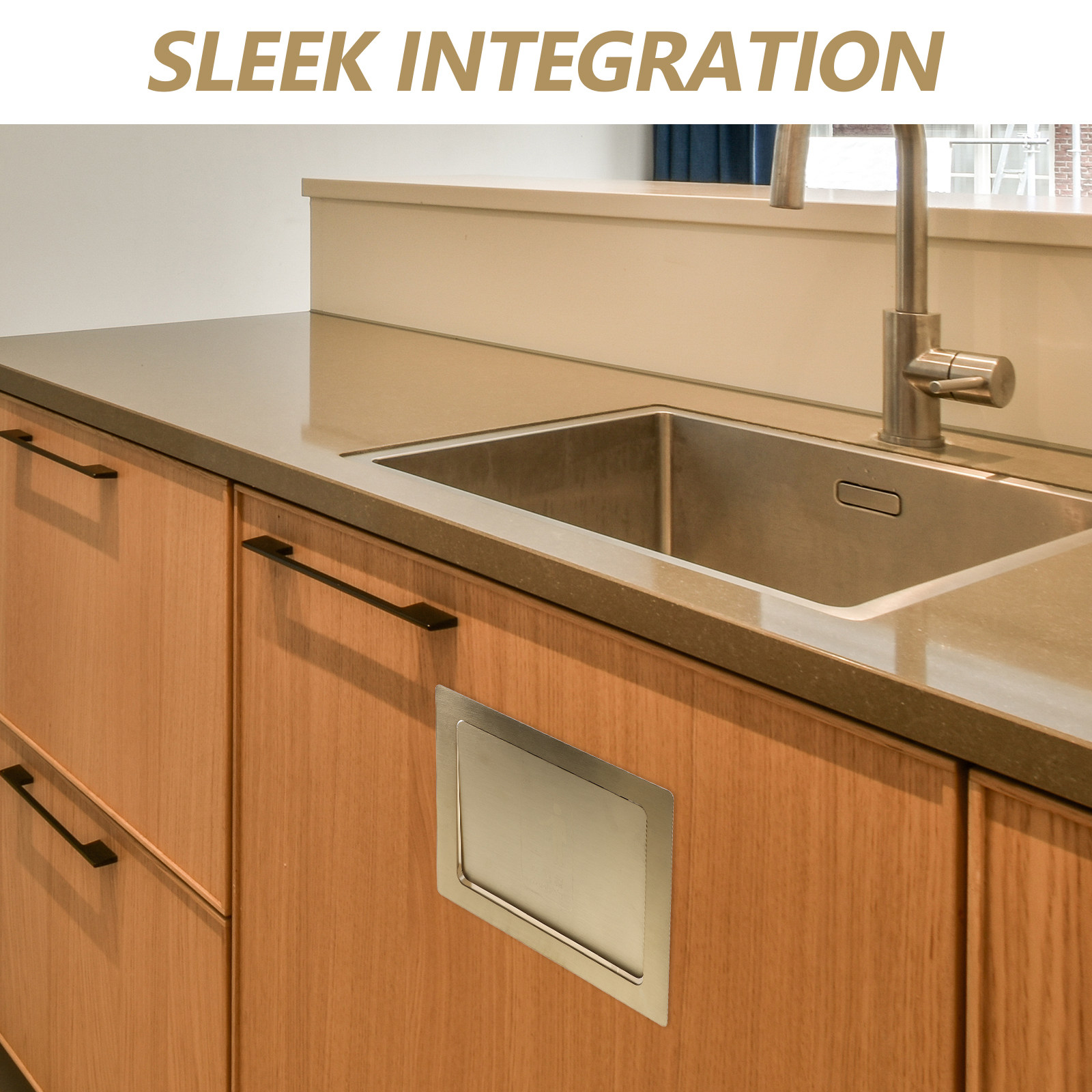 Commercial Kitchen Garbage Can - Embedded Stainless Steel Garbage Can Lid