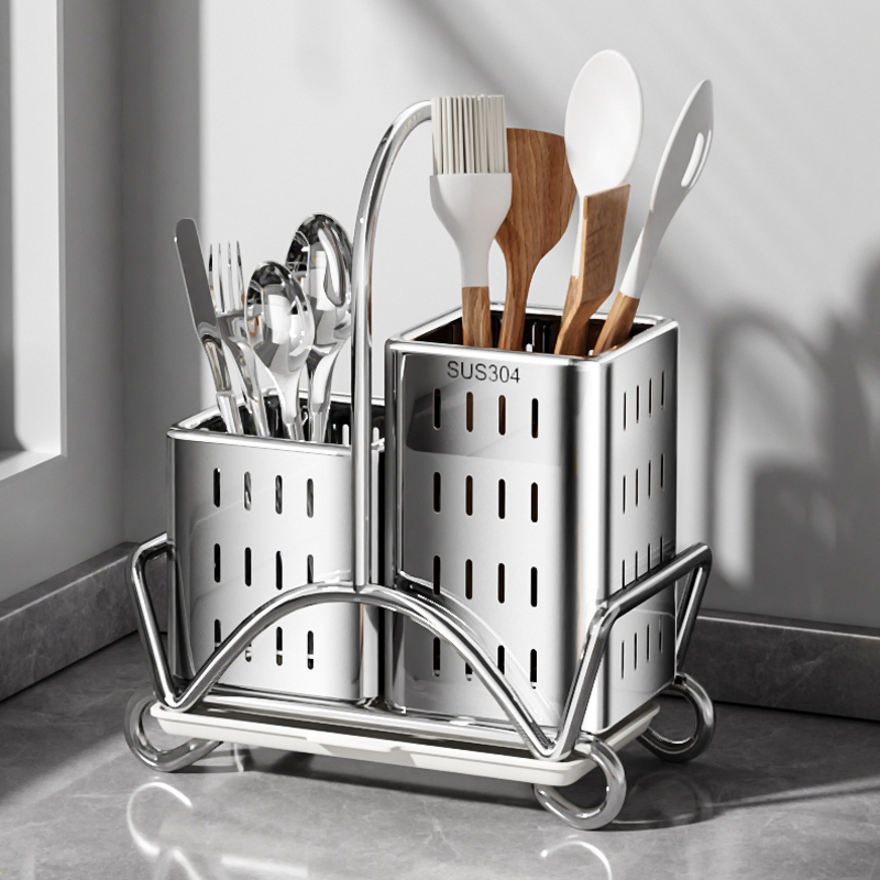 Commercial Kitchen Knife Holder - Kitchen Cutlery Organiser, Stainless Steel Utensil