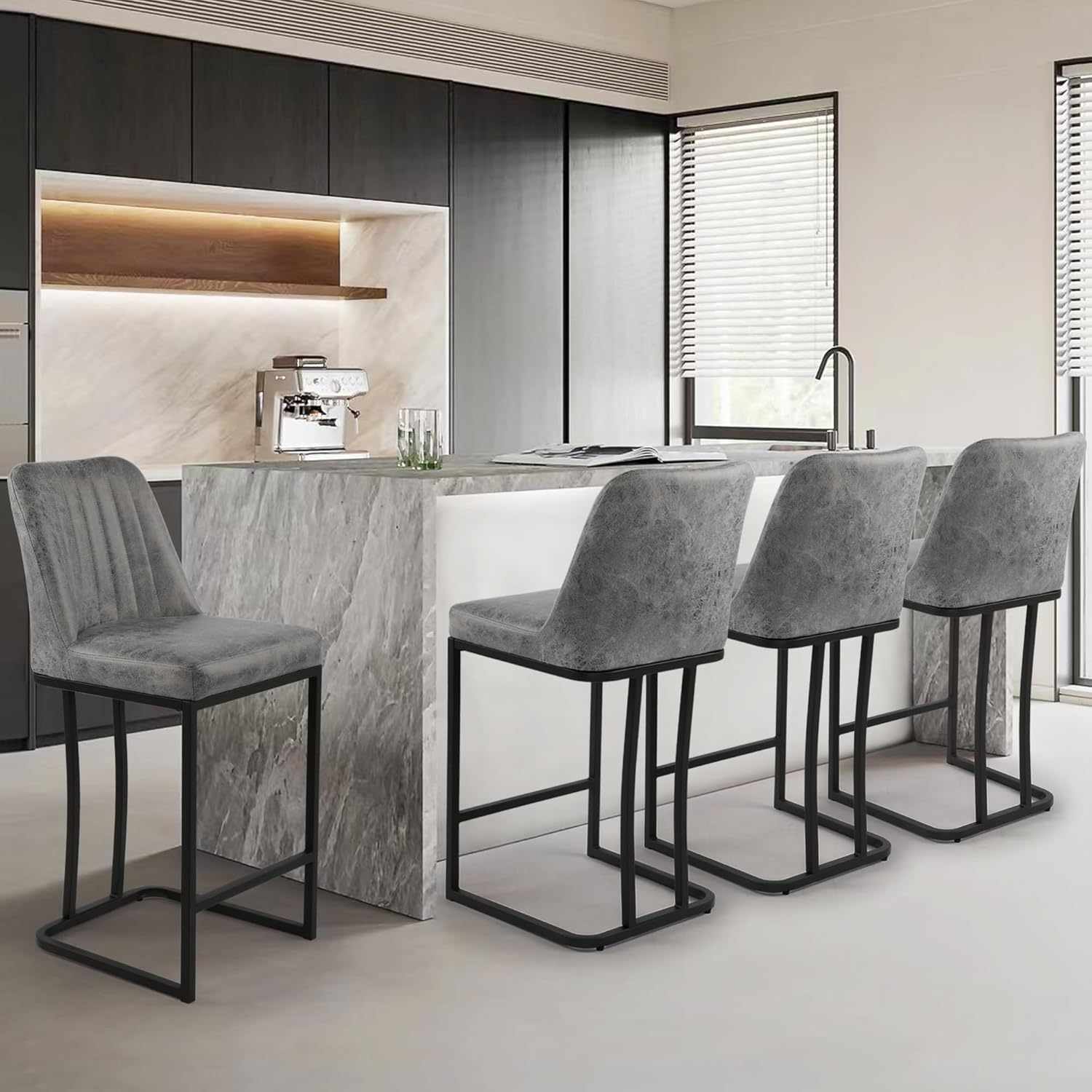 Commercial Kitchen Island - 24.8 inch Bar Stools Set of