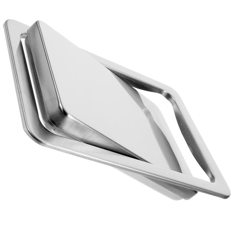 Commercial Kitchen Garbage Can - Stainless Steel Trash Can Flush Lid