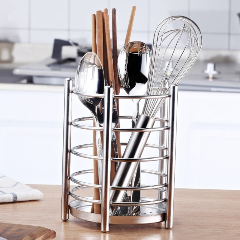 Commercial Kitchen Utensil Storage - Thickened Chopstick Holder Drainable Kitchen Utensil