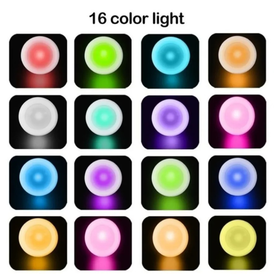 Commercial Kitchen Lighting - LED Round Night Lights 16 Colors