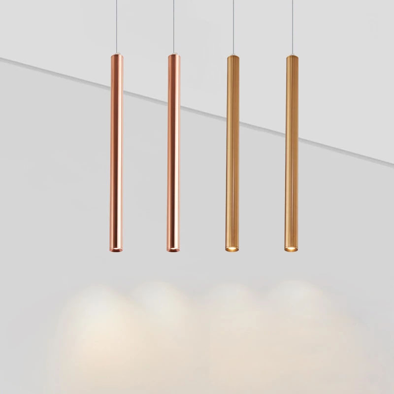 Commercial Kitchen Island - NEW LED Pendant Long Tube Silver