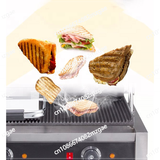 Commercial Kitchen Grill - Commercial Electric Panini Grill Machine Two