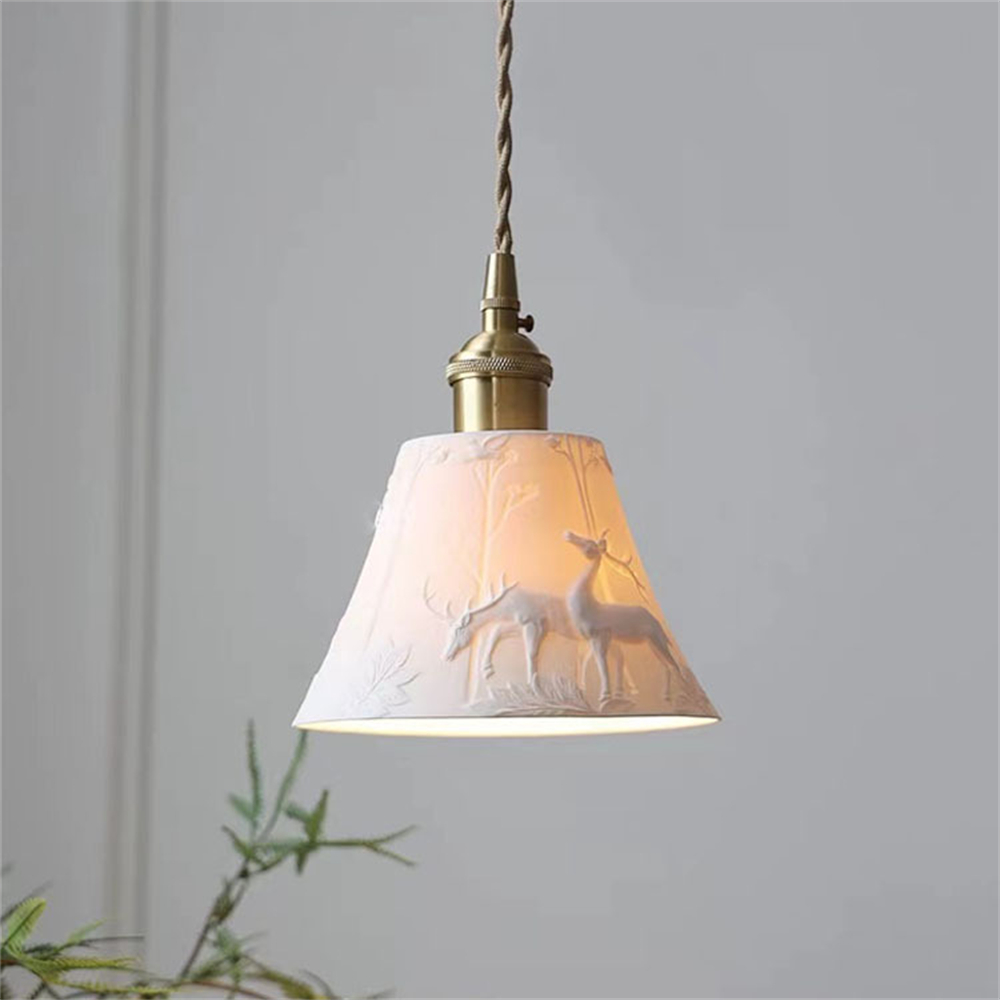 Commercial Kitchen Island - Modern Ceiling Pendant Light Rustic Ceramic