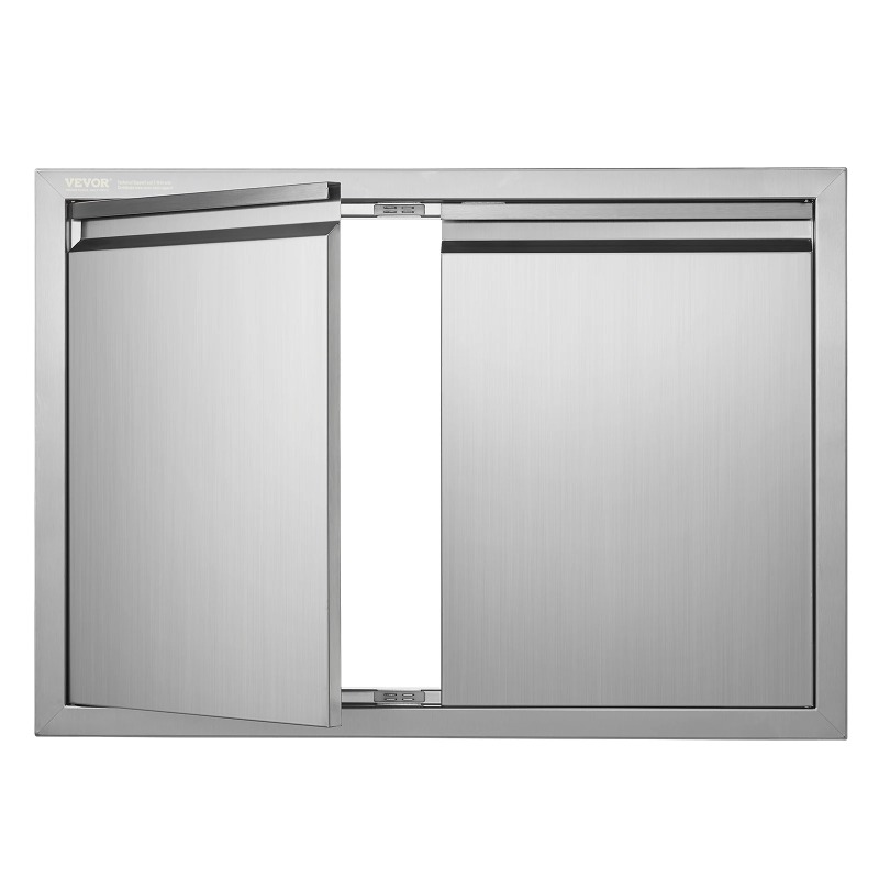 Commercial Kitchen Wall Panel - BBQ Access Door Stainless Steel Double
