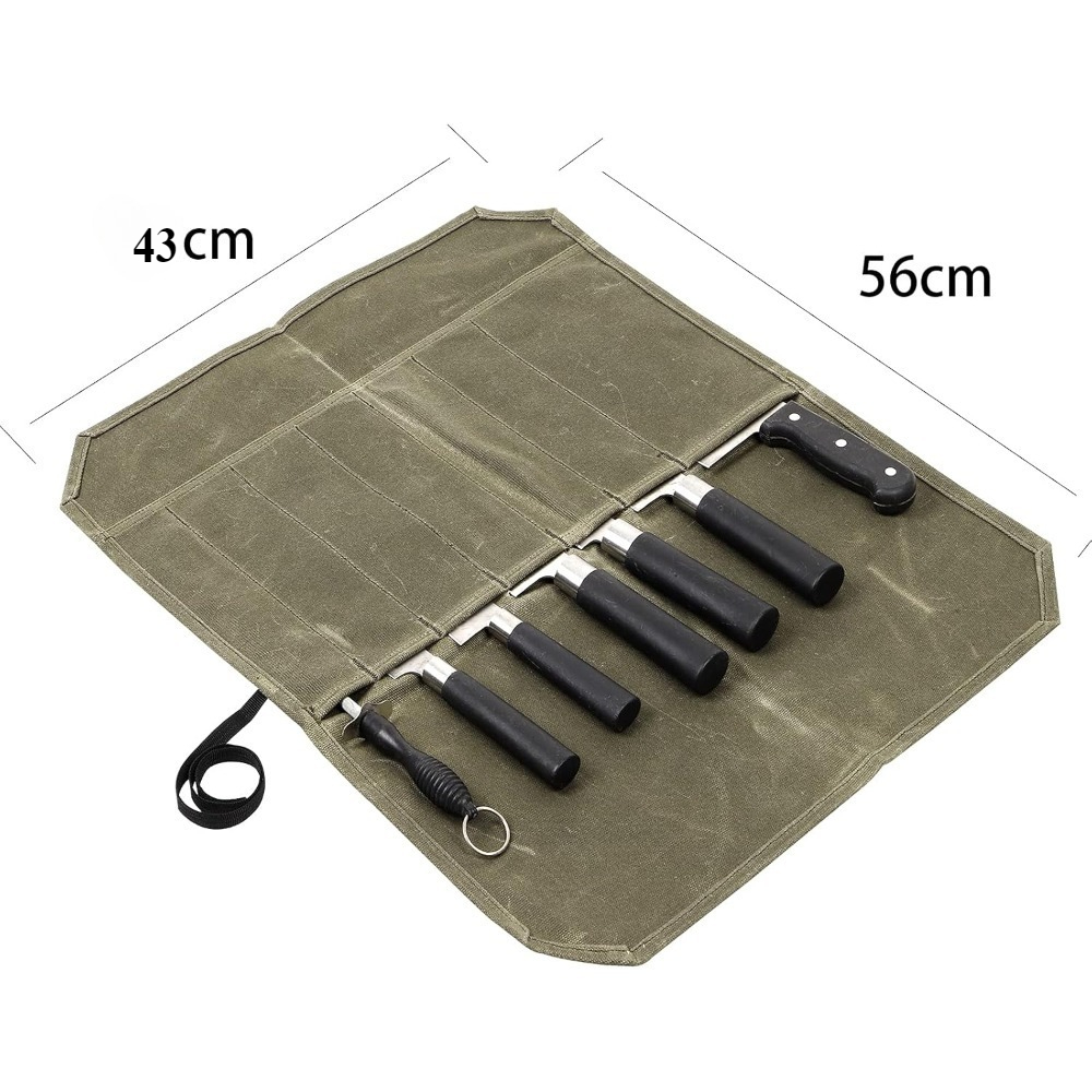 Wet Wax Canvas Knife Storage B - Commercial Kitchen Knife Holder review and price