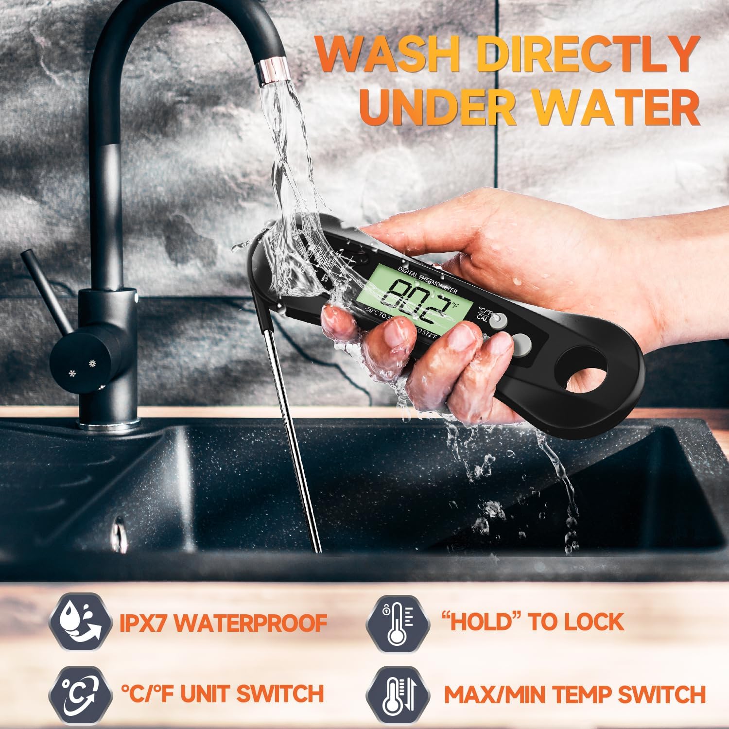 Digital Meat Thermometer Water - Commercial Kitchen Grill review and price