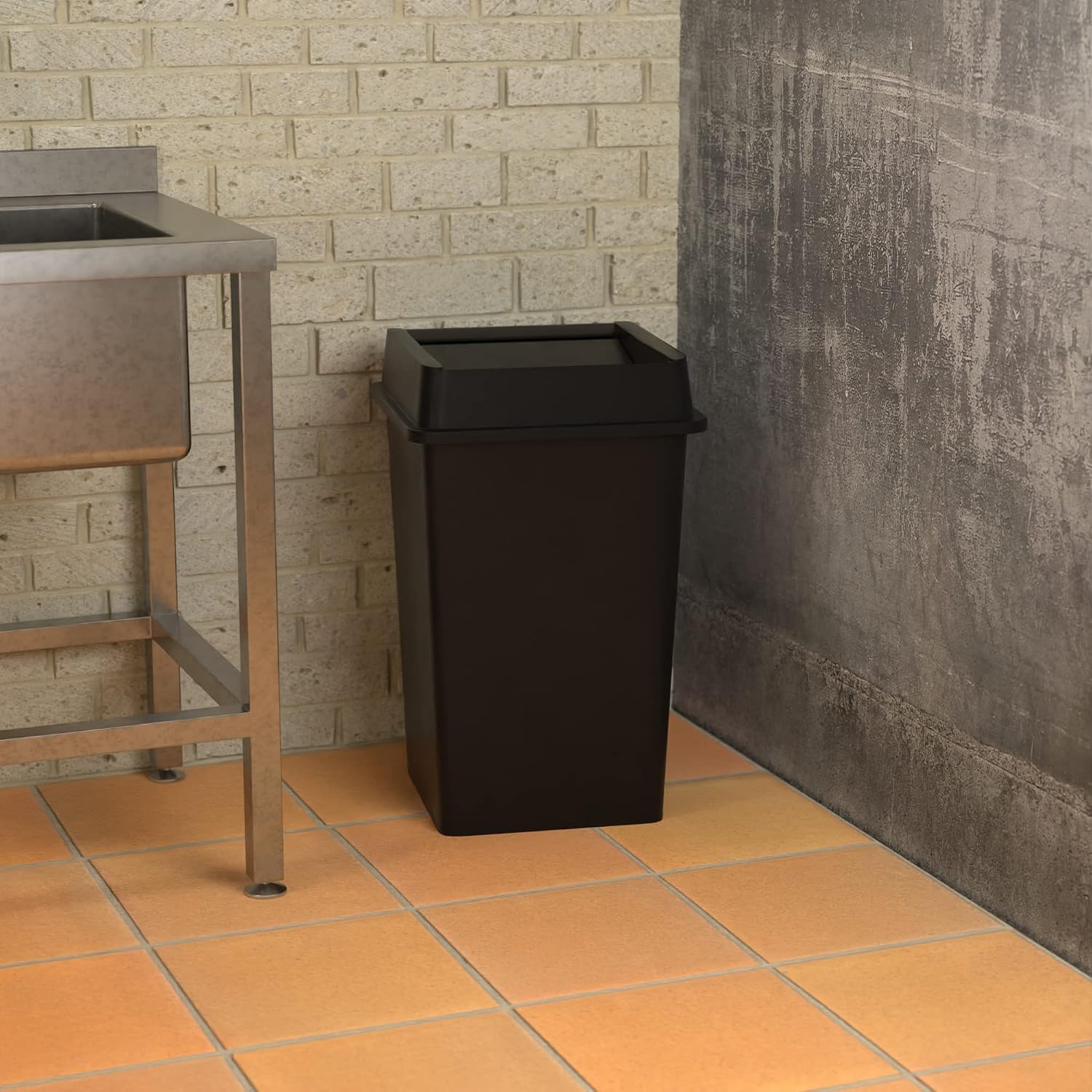 Commercial Heavy Duty Square T - Commercial Kitchen Garbage Can review and price