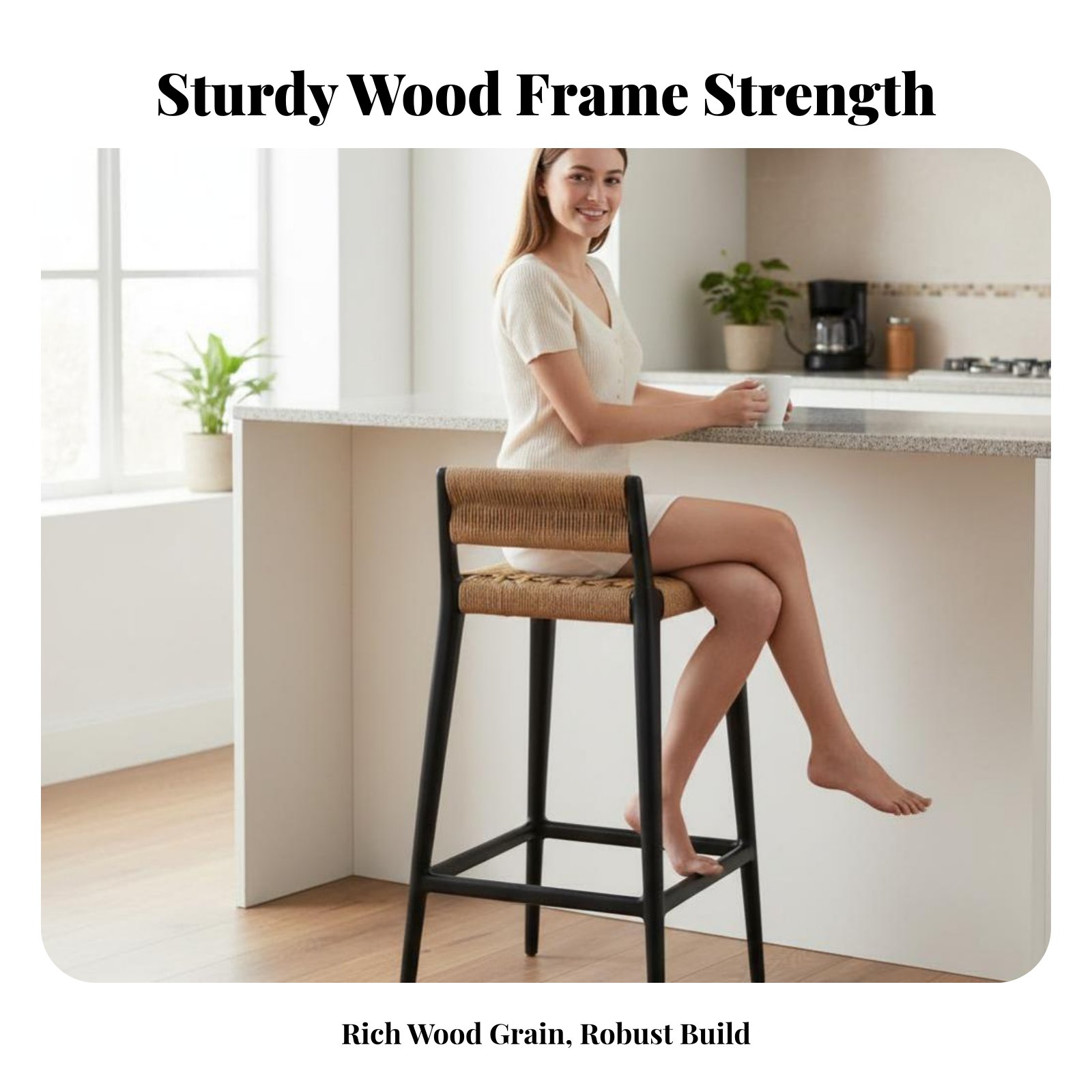 Rope Weave High Stool sturdy W - Commercial Kitchen Island review and price