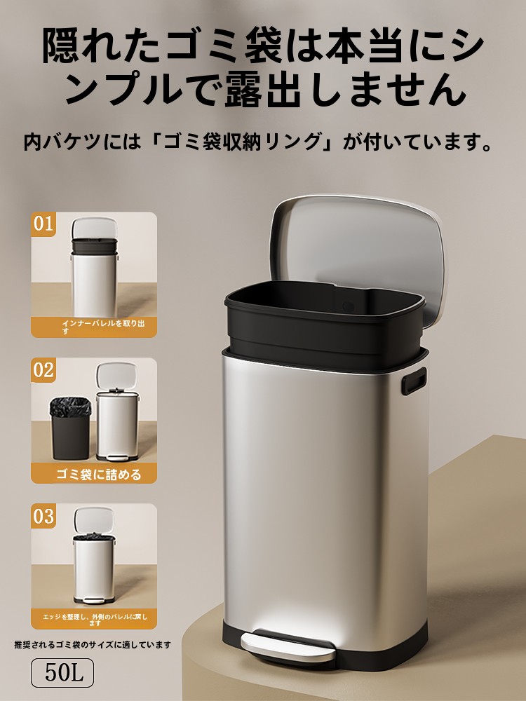 Large Capaci Stainl Steel Tra  - Commercial Kitchen Garbage Can review and price