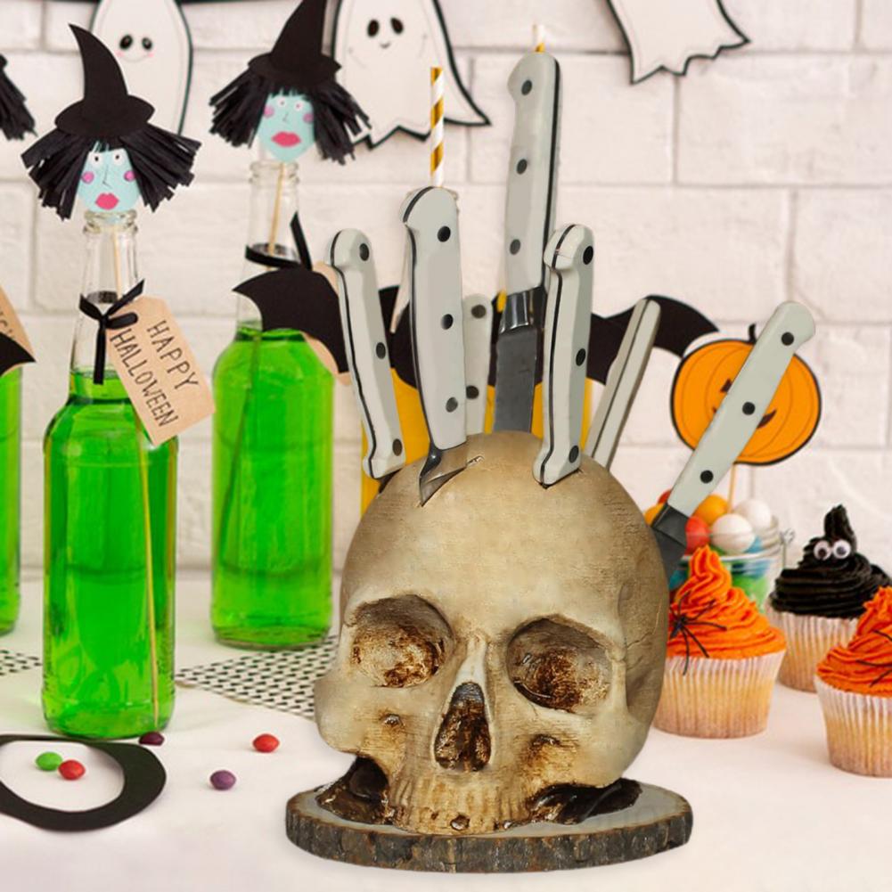 Skull-Shaped Knife Holder with - Commercial Kitchen Knife Holder review and price
