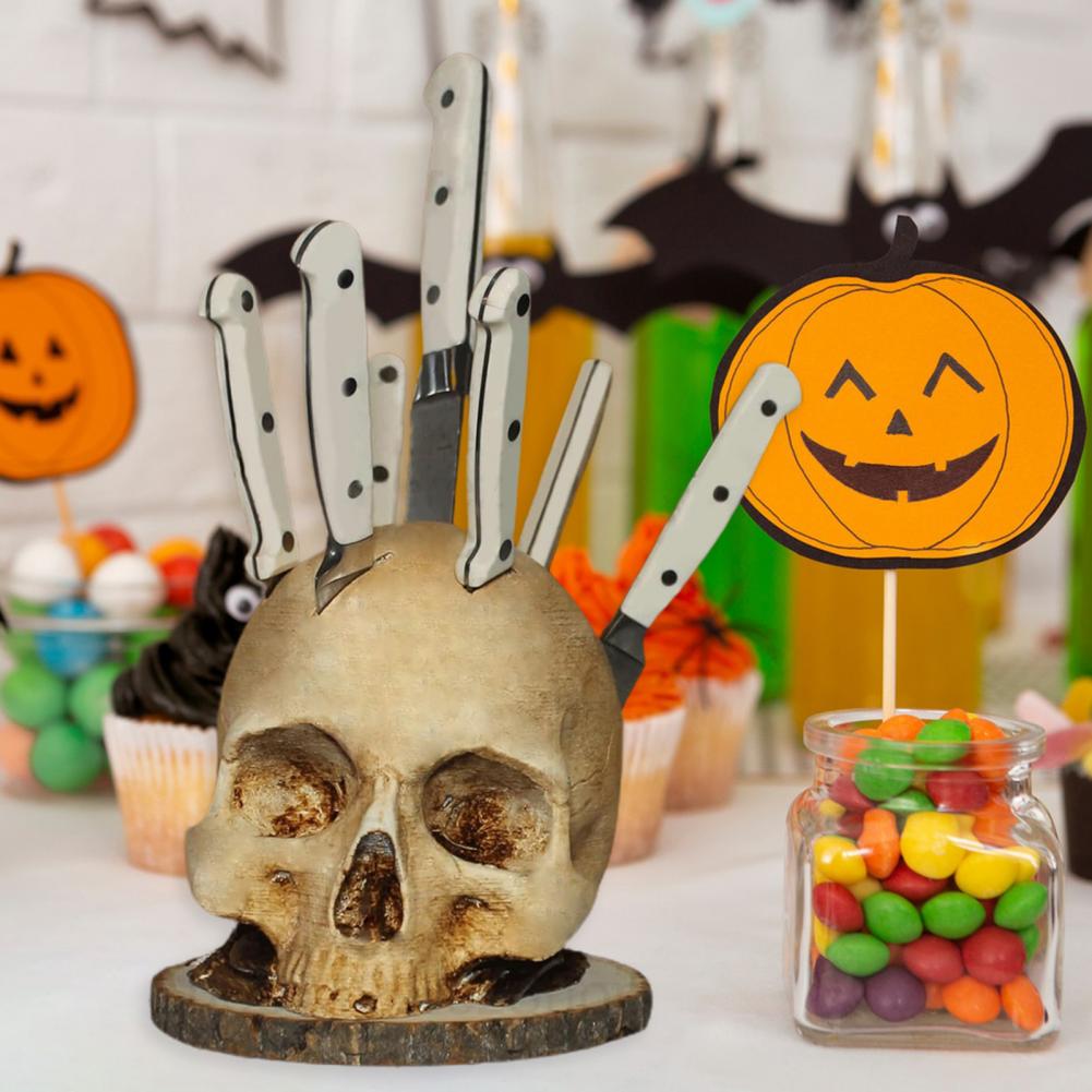 Skull-Shaped Knife Holder with - Commercial Kitchen Knife Holder review and price