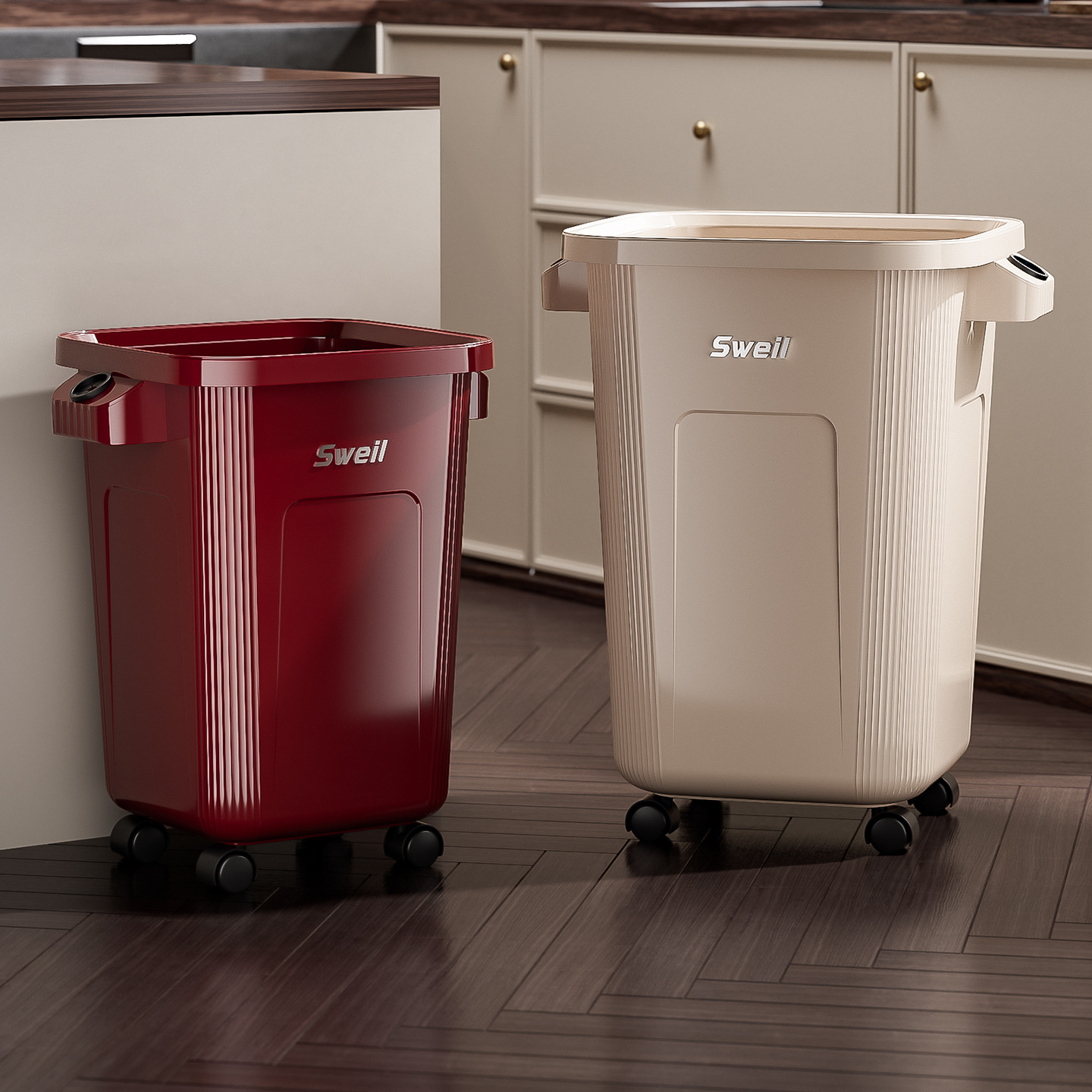 Large Rolling Garbage Can with - Commercial Kitchen Garbage Can review and price