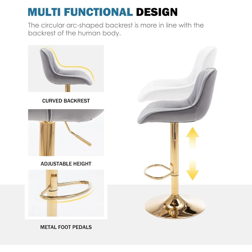 Modern Gold Velvet Bar Stools  - Commercial Kitchen Island review and price