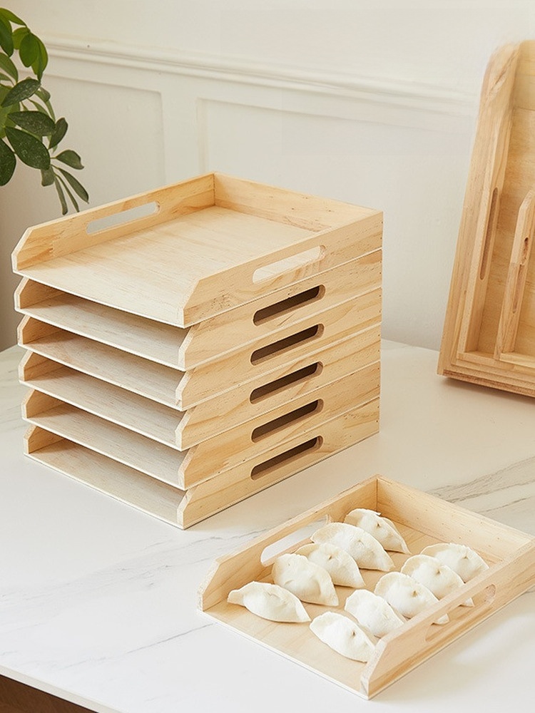 Wooden Multi-Layer Dumpling Tr - Commercial Kitchen Utensil Storage review and price