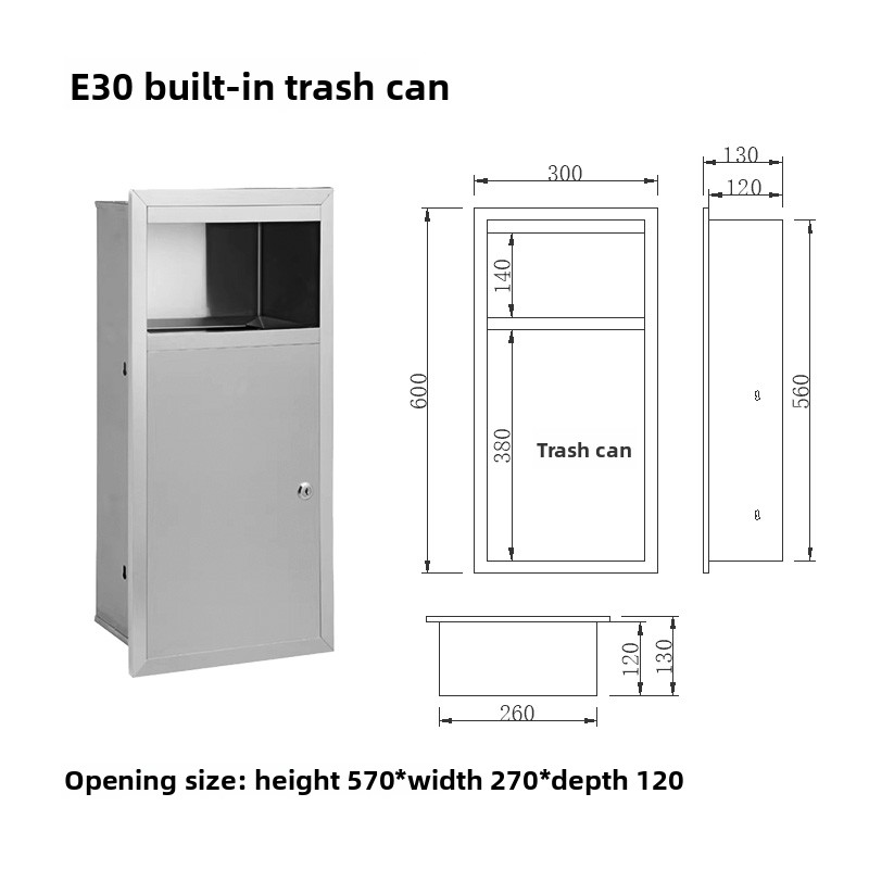 304Stainless Steel Side Open T - Commercial Kitchen Garbage Can review and price