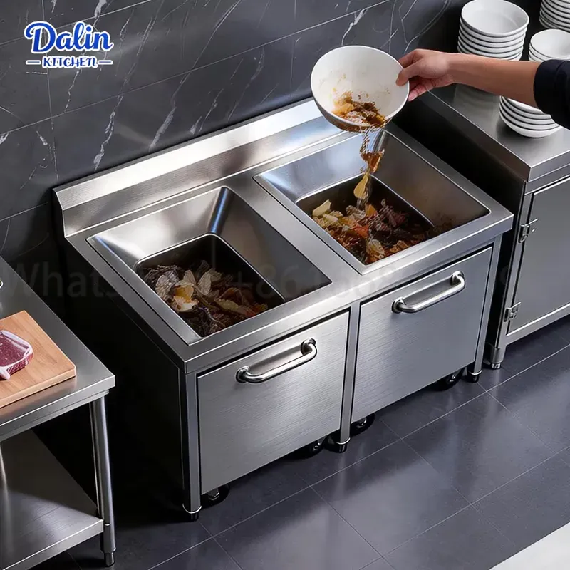 Commercial Stainless Steel 304 - Commercial Kitchen Garbage Can review and price