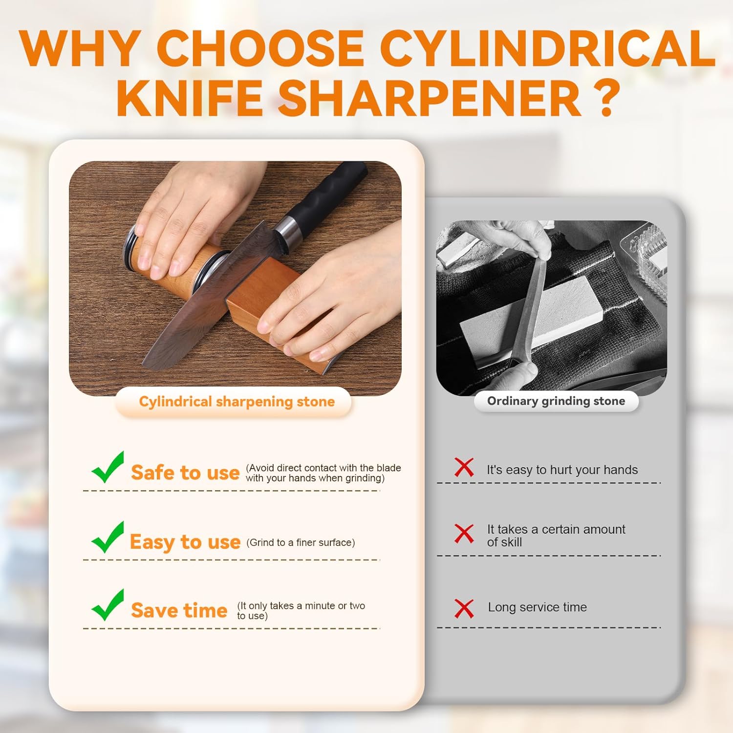 Rolling Knife Sharpener Magnet - Commercial Kitchen Knife Holder review and price